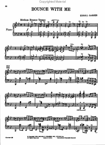 Erroll Garner - Five Original Piano Solos