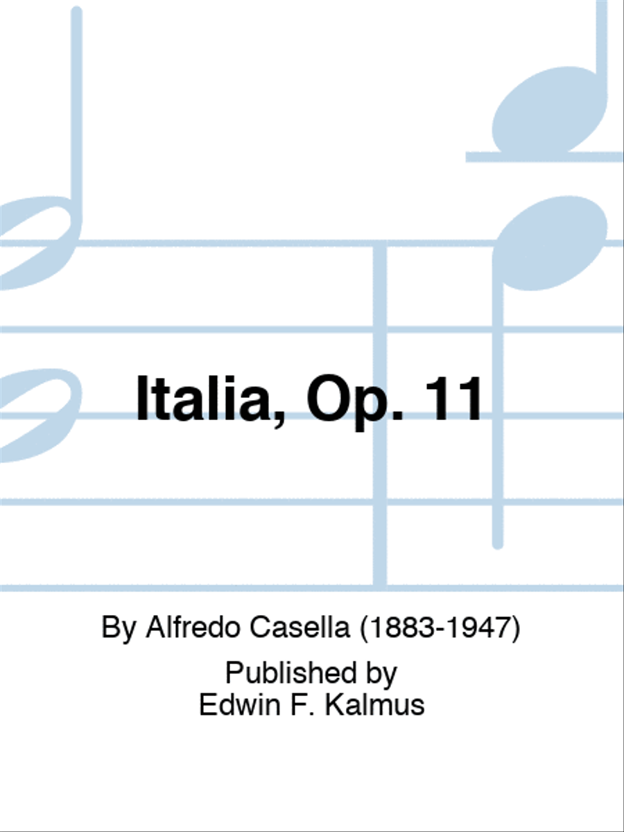 Italia, Op. 11 Score scores gallery preview page 1