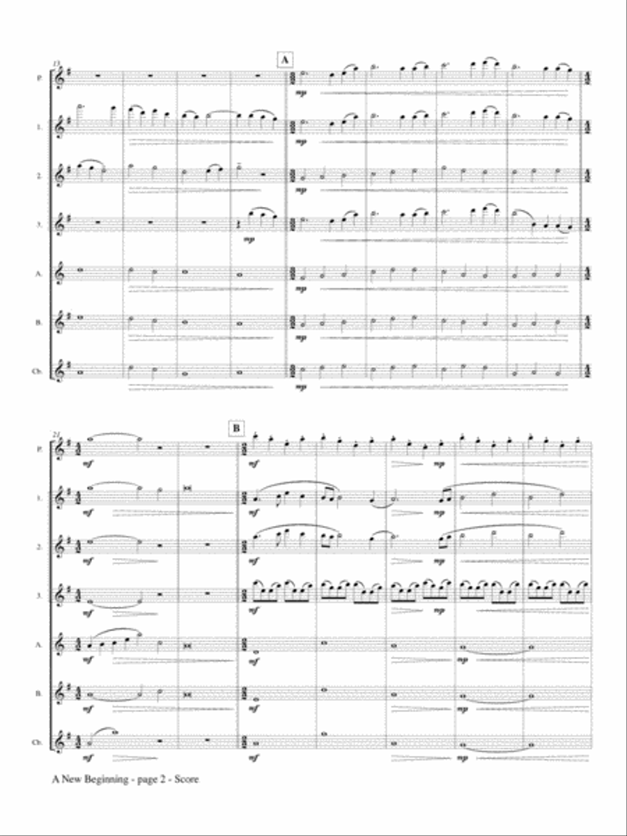 A New Beginning for Flute Choir Flute Choir scores gallery preview page 3