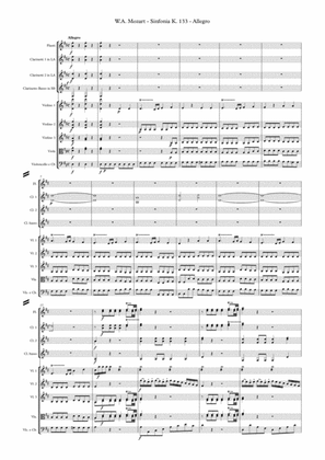 W.A. Mozart, Symphony K. 133, Allegro