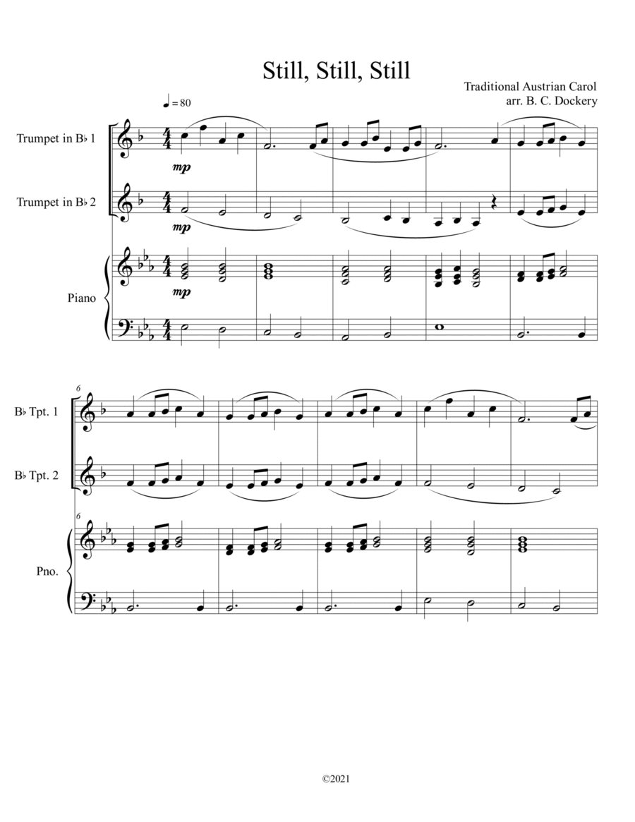 Still, Still, Still (Trumpet Duet) with optional piano accompaniment image number null
