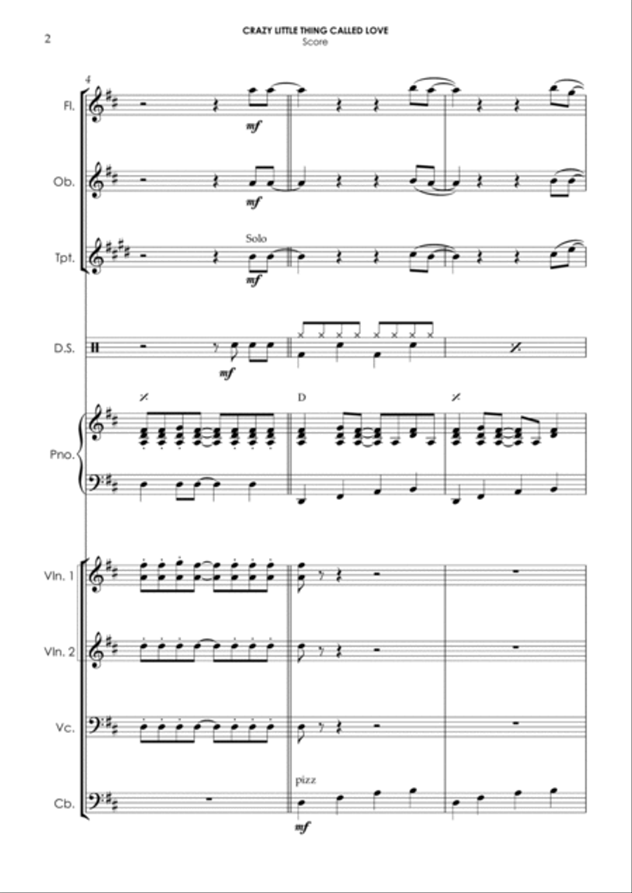 Crazy Little Thing Called Love Flute scores gallery preview page 5
