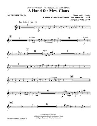 Book cover for A Hand For Mrs. Claus (arr. Mac Huff) - Trumpet 2