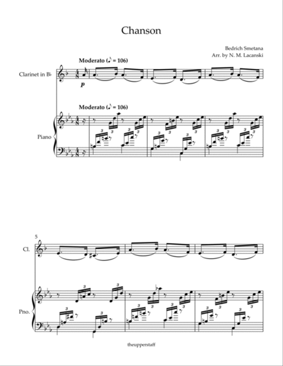 Chanson Clarinet Solo scores gallery preview page 2