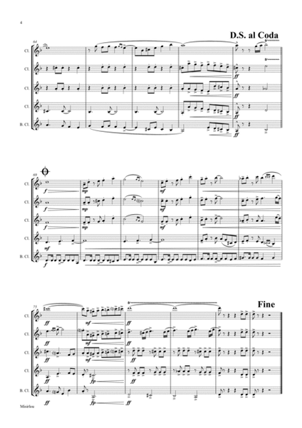 Misirlou - Pulp Fiction - Clarinet Quintet image number null