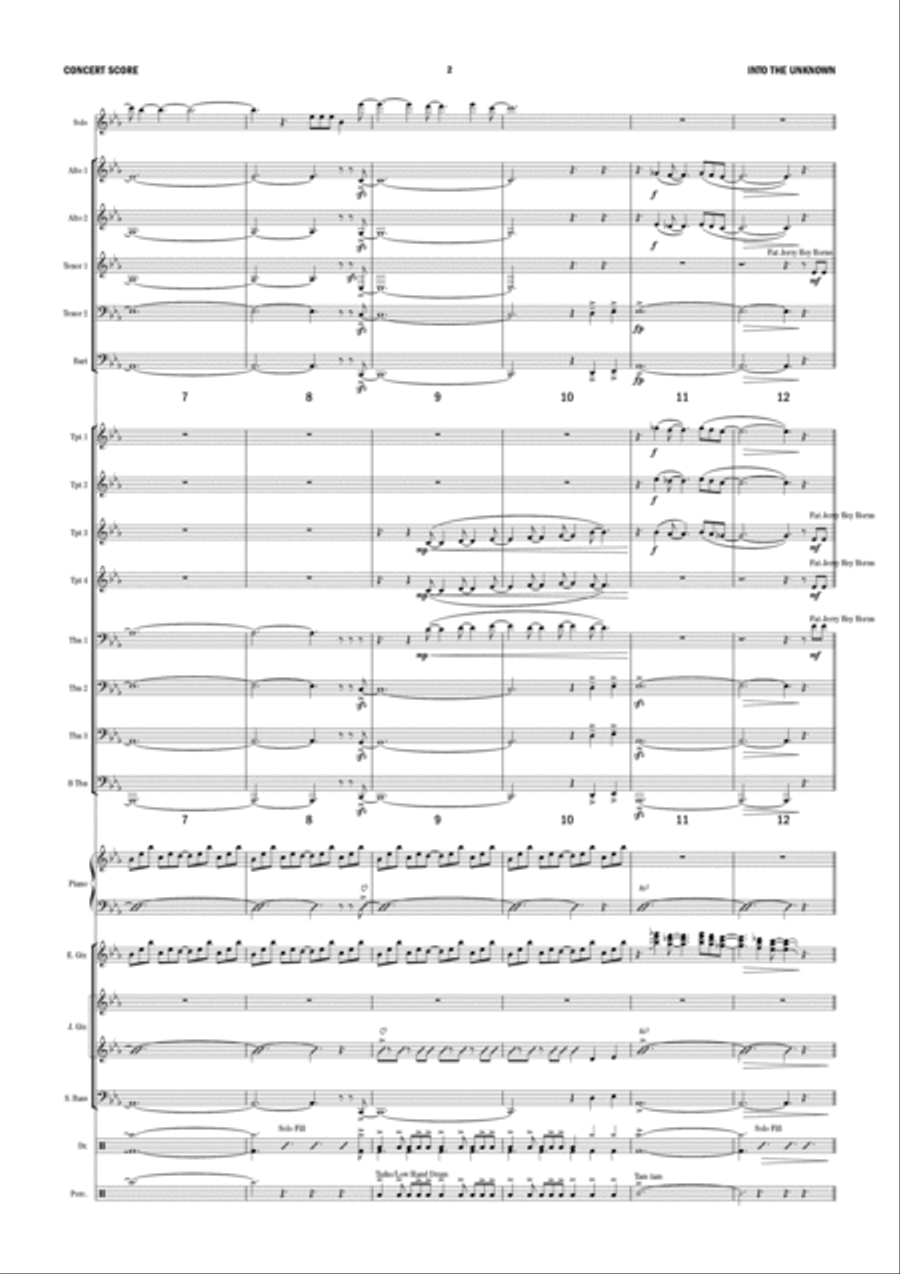 Into The Unknown Jazz Ensemble scores gallery preview page 2