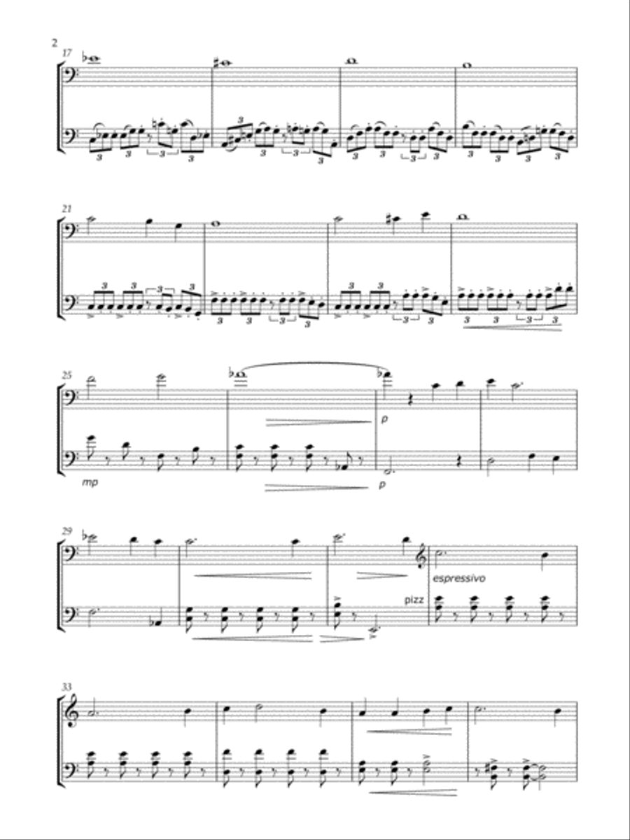 The girl and the toad / Contrabass Duet String Duet scores gallery preview page 3