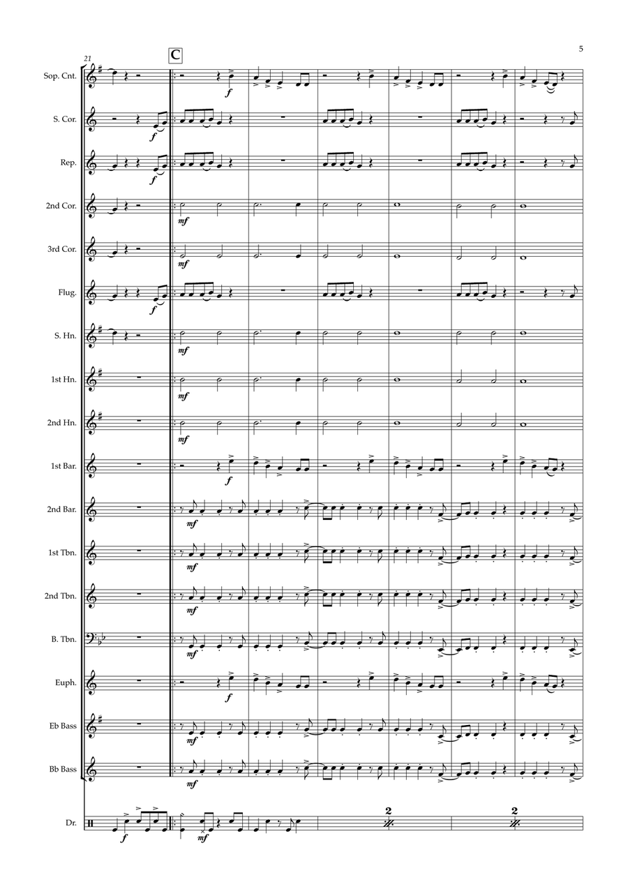 Shake It Off Brass Band scores gallery preview page 5