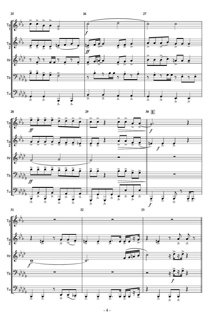 Disease Brass Quintet scores gallery preview page 4