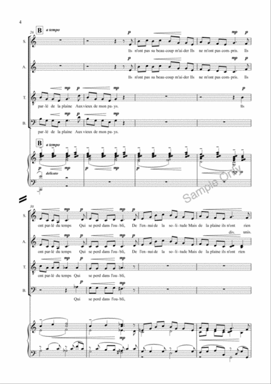 Parlez-Moi 4-Part scores gallery preview page 6