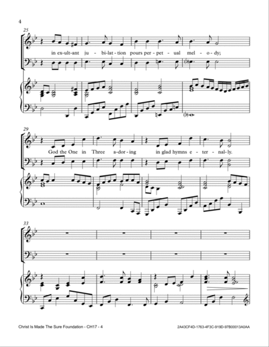 Christ Is Made The Sure Foundation 4-Part scores gallery preview page 4