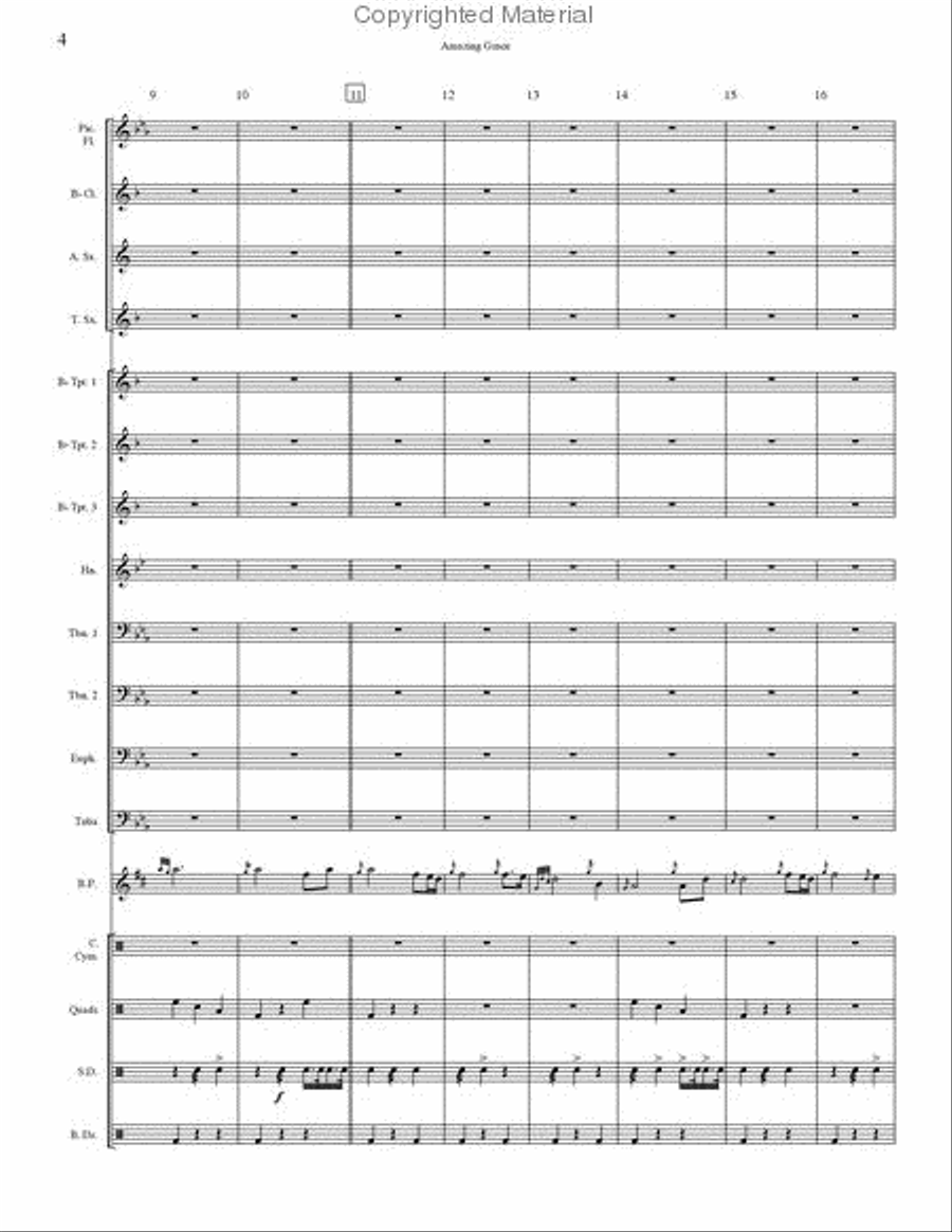Amazing Grace Marching Band scores gallery preview page 3