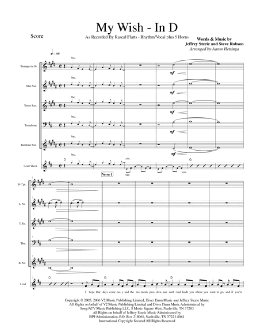 My Wish Large Ensemble scores gallery preview page 3