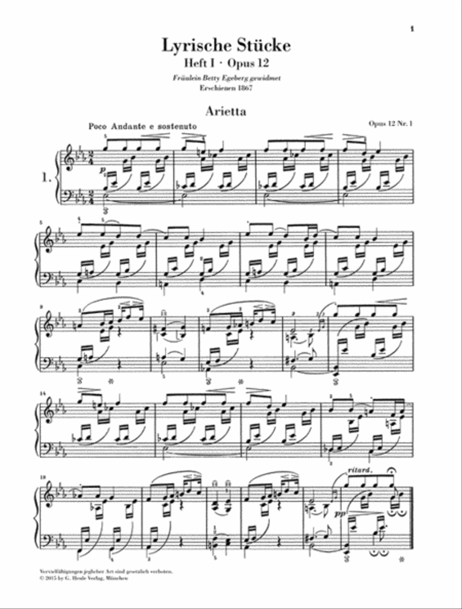 Complete Lyric Pieces Piano Solo scores gallery preview page 4