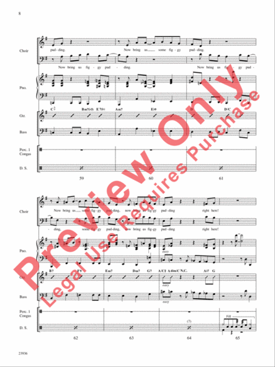 We Wish You a Merry Christmas Choir scores gallery preview page 9