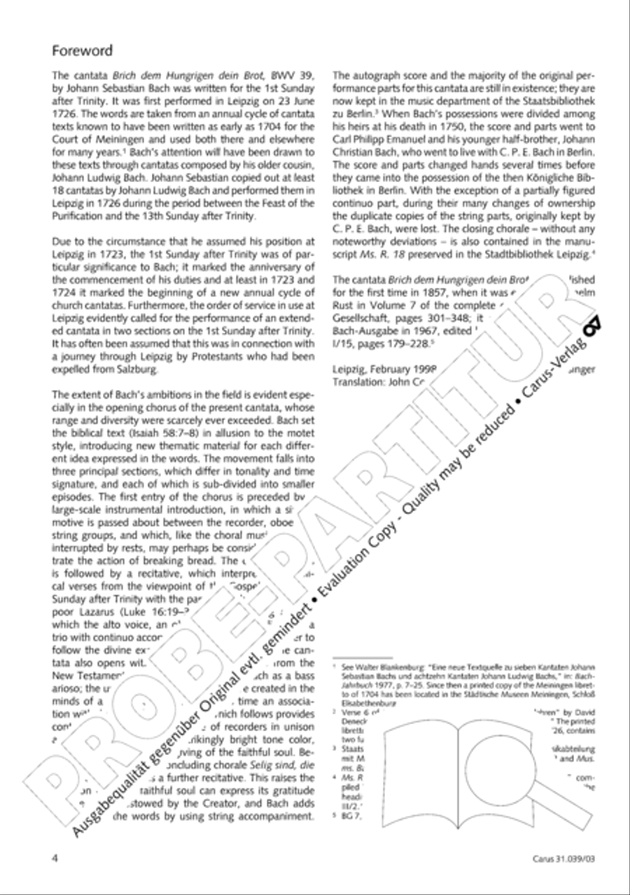 Give the hungry ones thy bread (Brich dem Hungrigen dein Brot) 4-Part scores gallery preview page 5