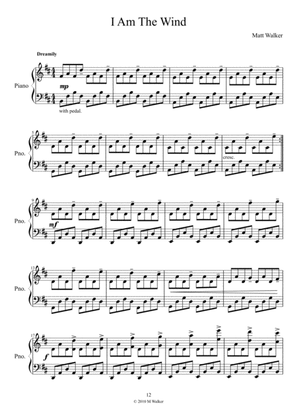 I Am The Wind - piano solo (Grade 5 standard)