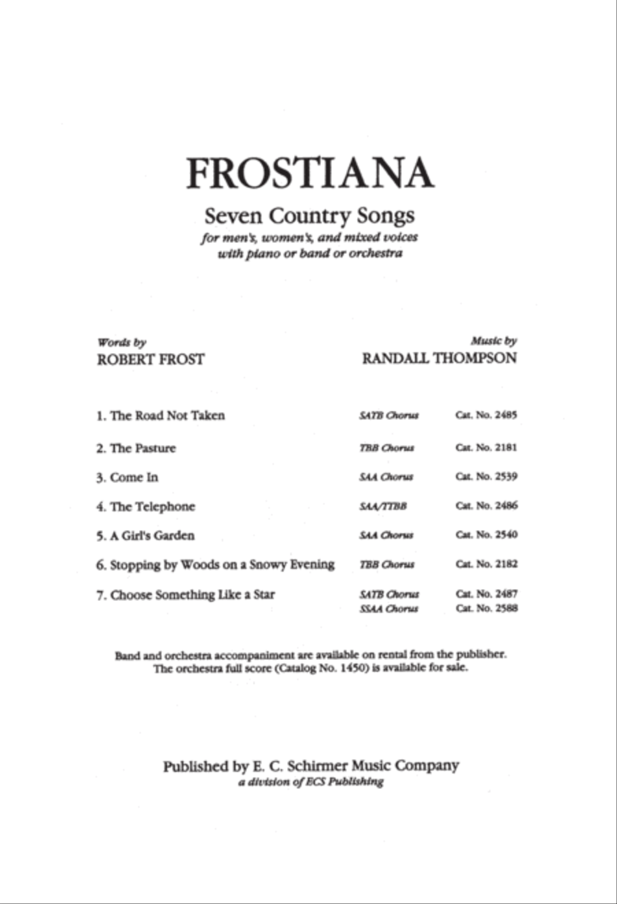 Frostiana: 1. The Road Not Taken (Downloadable)