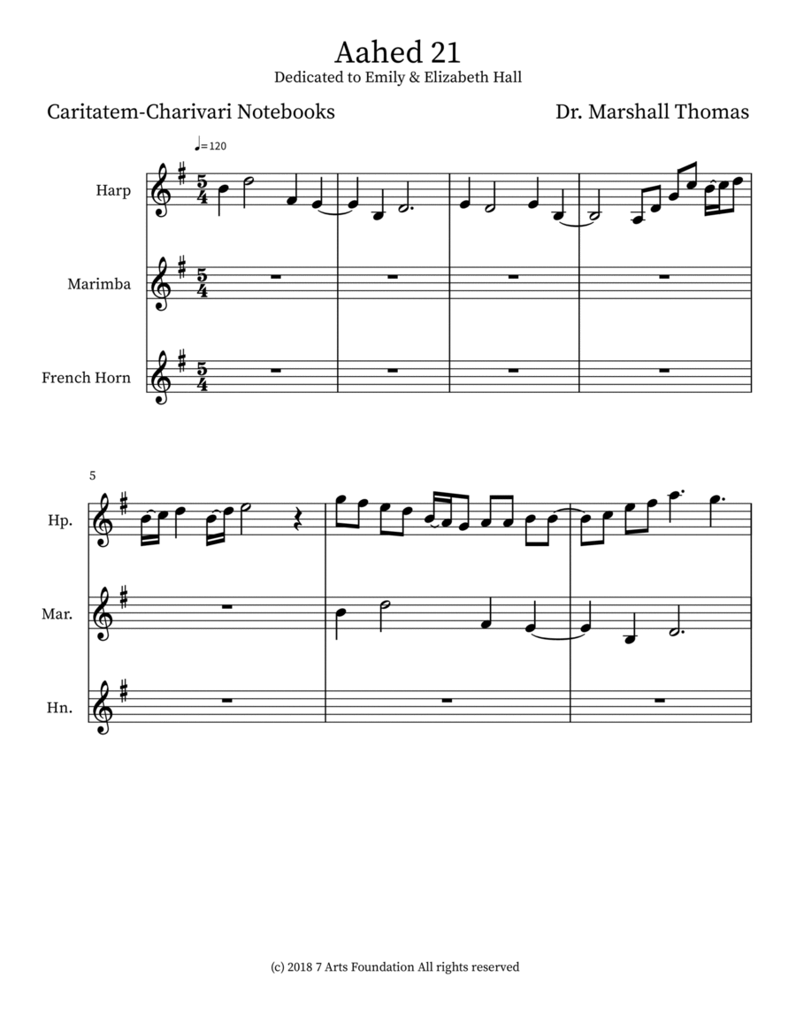 Aahed 21 Aahed 21 Small Ensemble scores gallery preview page 1