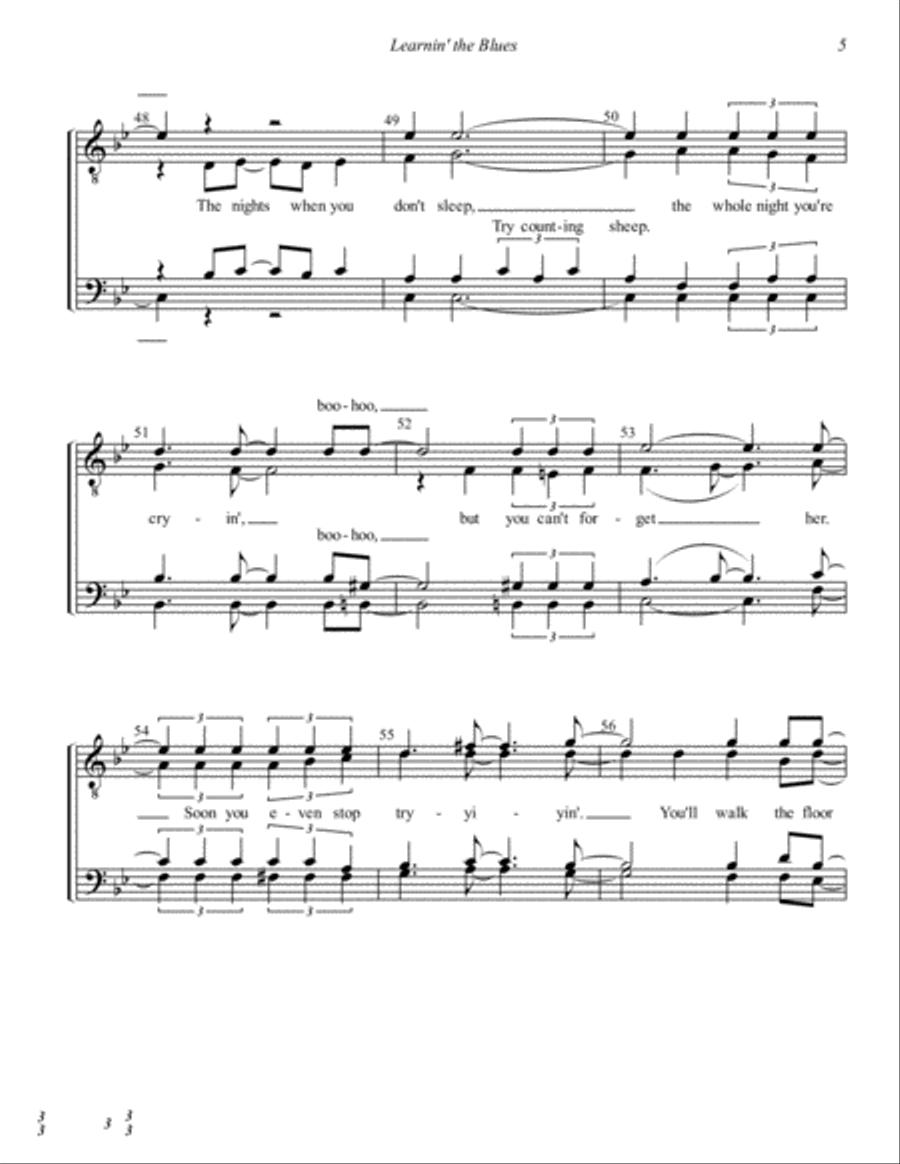Learnin' The Blues Learnin' The Blues TTBB scores gallery preview page 5