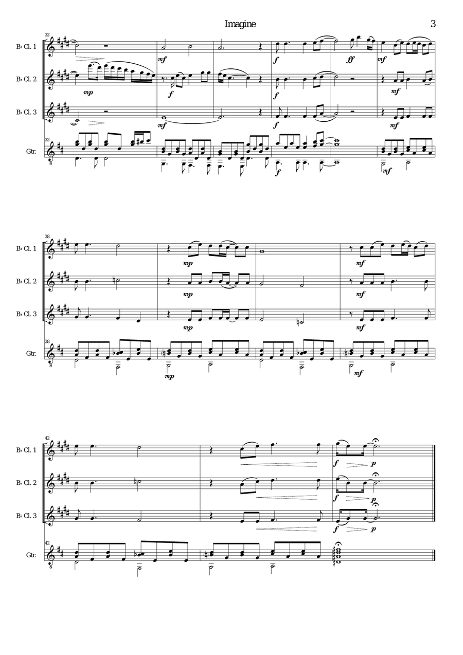 Imagine Clarinet scores gallery preview page 3