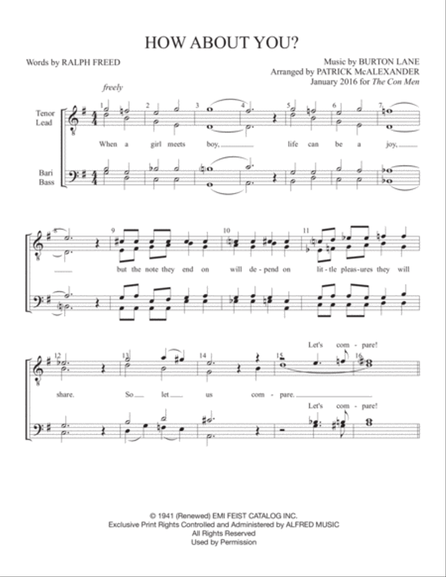 How About You? Small Ensemble scores gallery preview page 1