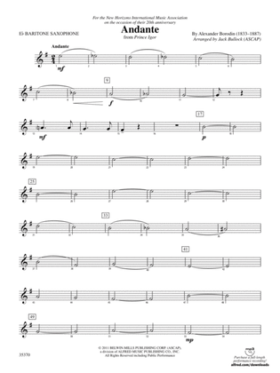 Andante (from Prince Igor): E-flat Baritone Saxophone