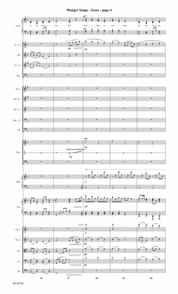 Manger Songs - Orchestral Score and Parts