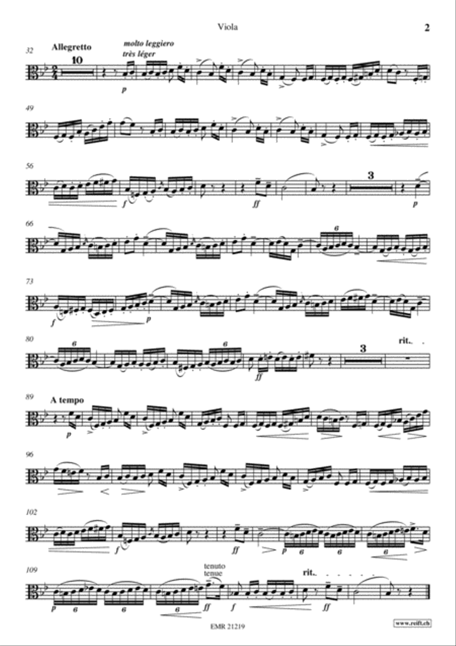 Andante et Allegretto Viola scores gallery preview page 3