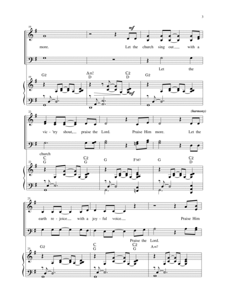 PRAISE HIM MORE, SATB Choir or Ensembles (Vocal/Piano Part included) image number null