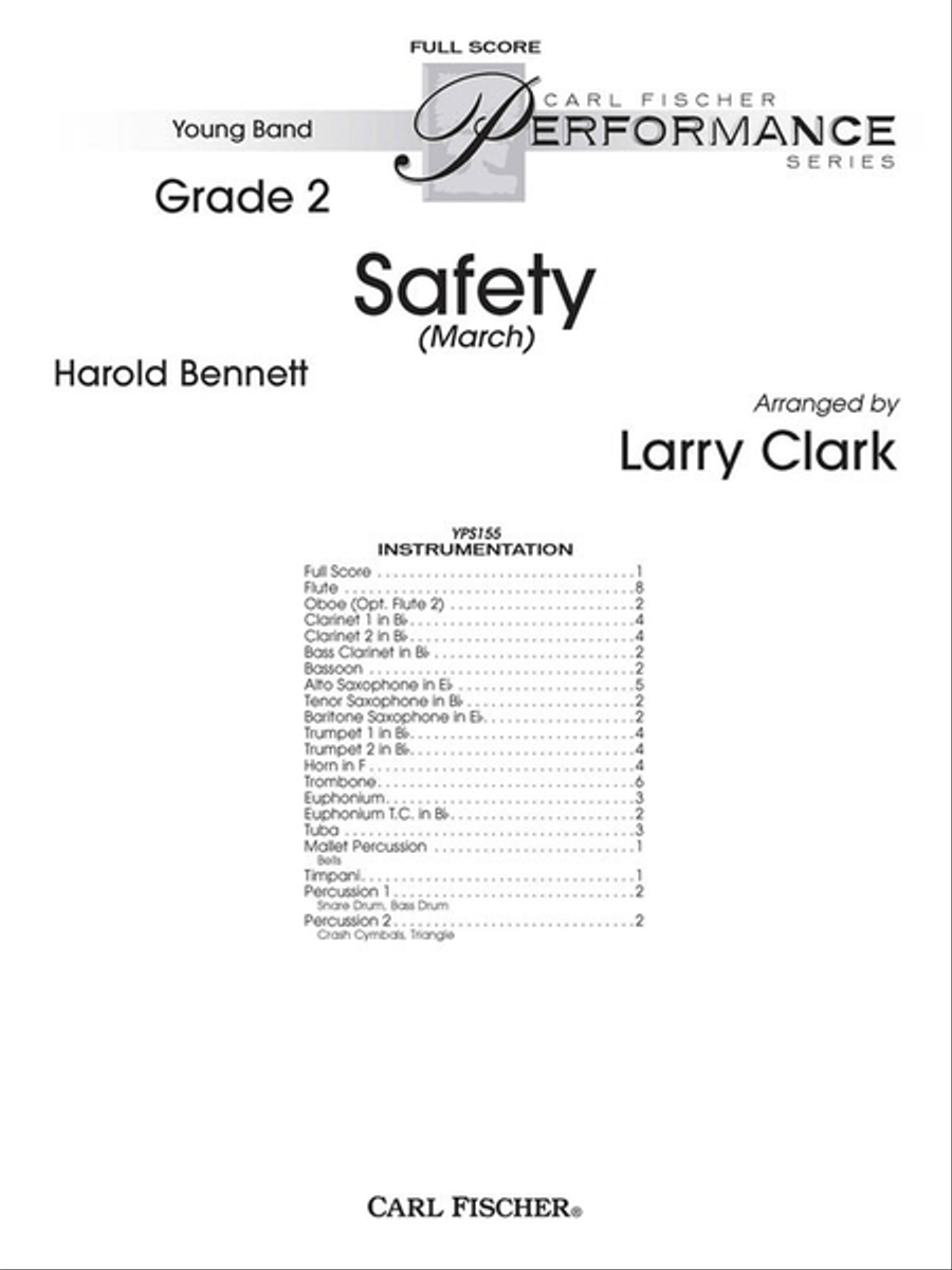 Safety Concert Band scores gallery preview page 1