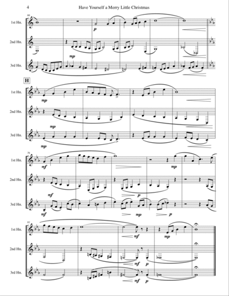 Have Yourself A Merry Little Christmas Brass Trio scores gallery preview page 4