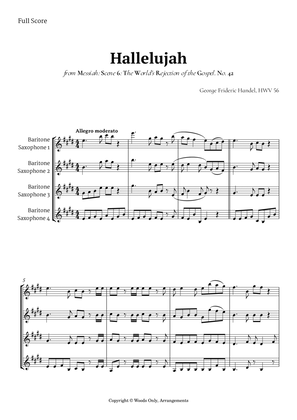 Hallelujah from Messiah by Handel for Baritone Sax Quartet