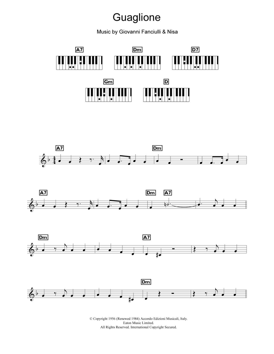 Guaglione Piano Solo scores gallery preview page 1
