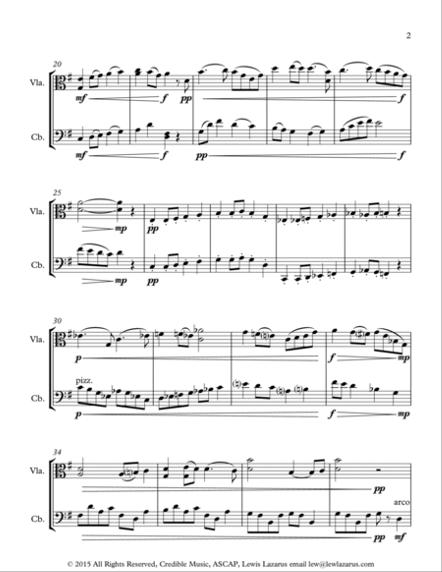 Sunset Stroll Sunset Stroll String Duet scores gallery preview page 2