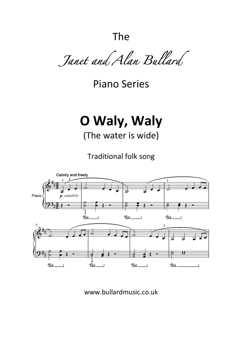 O Waly, Waly (The water is wide) - Janet and Alan Bullard Piano Series image number null