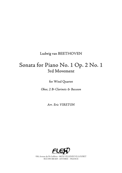 Sonata for Piano No. 1 Opus 2 No. 1 - 3rd movement image number null