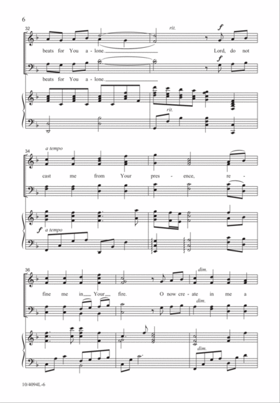 A Pure Heart 4-Part scores gallery preview page 7