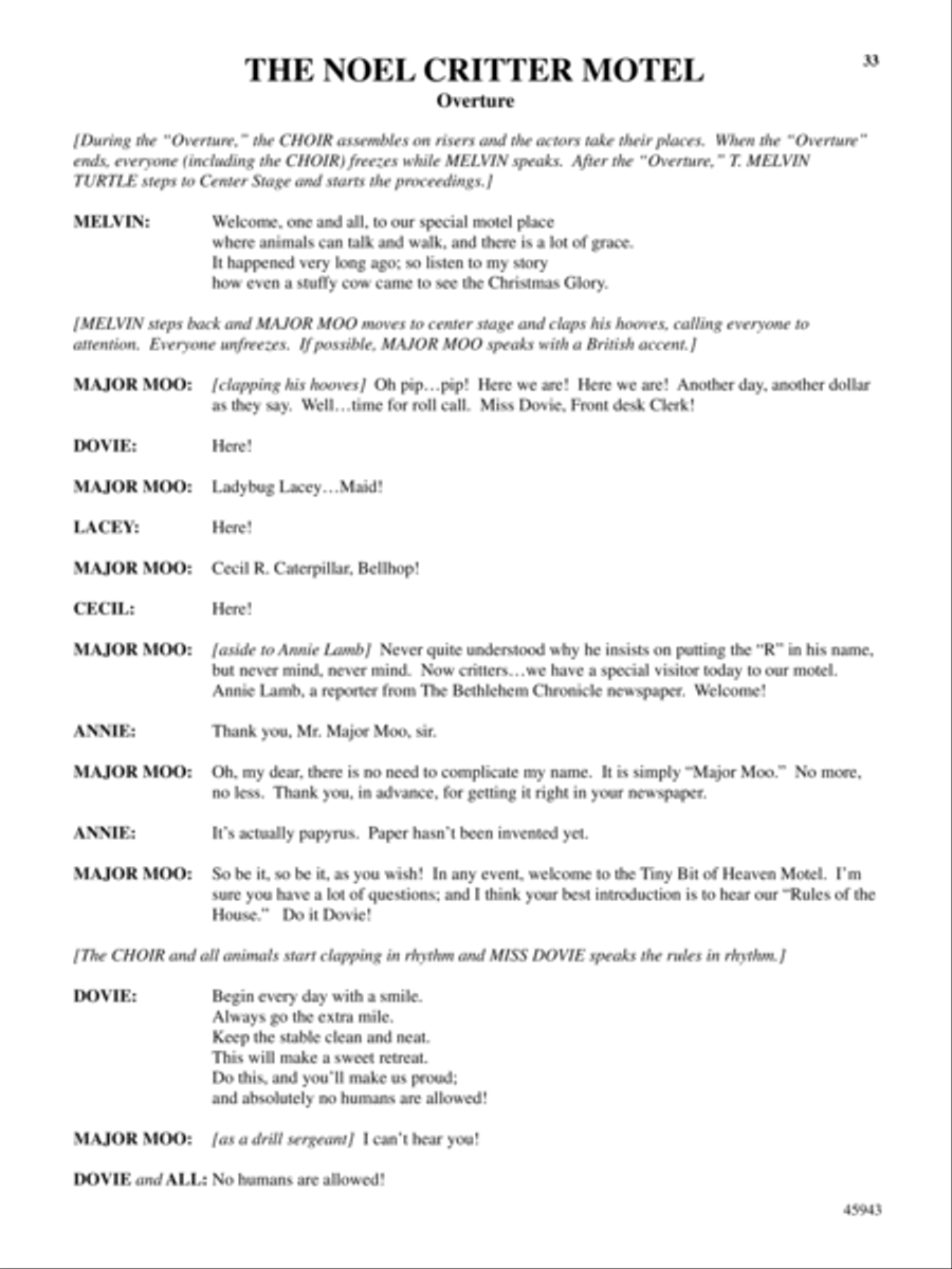 The Noel Critter Motel Choir scores gallery preview page 33