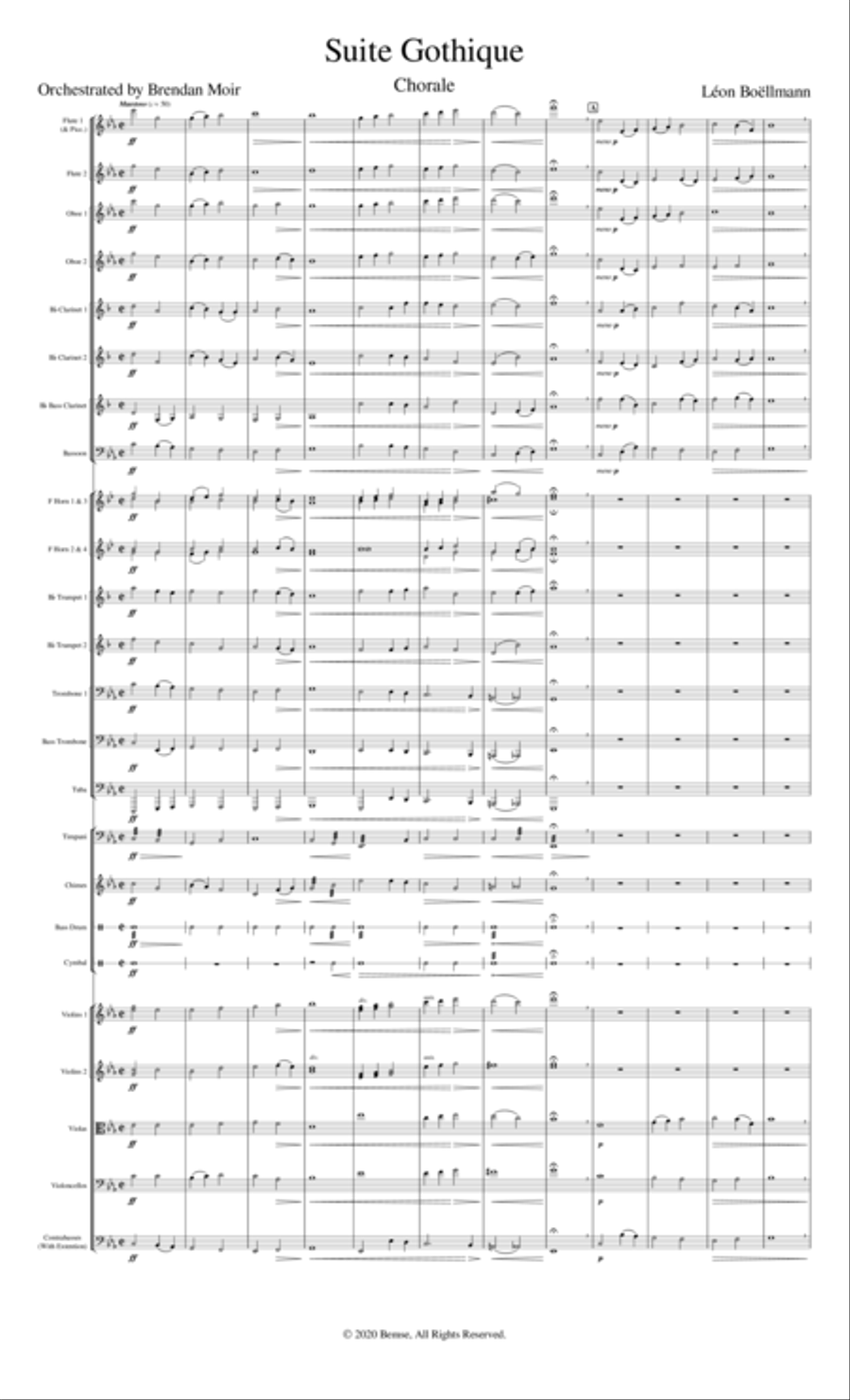 Suite Gothique: Chorale & Toccata (Score Only) Full Orchestra scores gallery preview page 3
