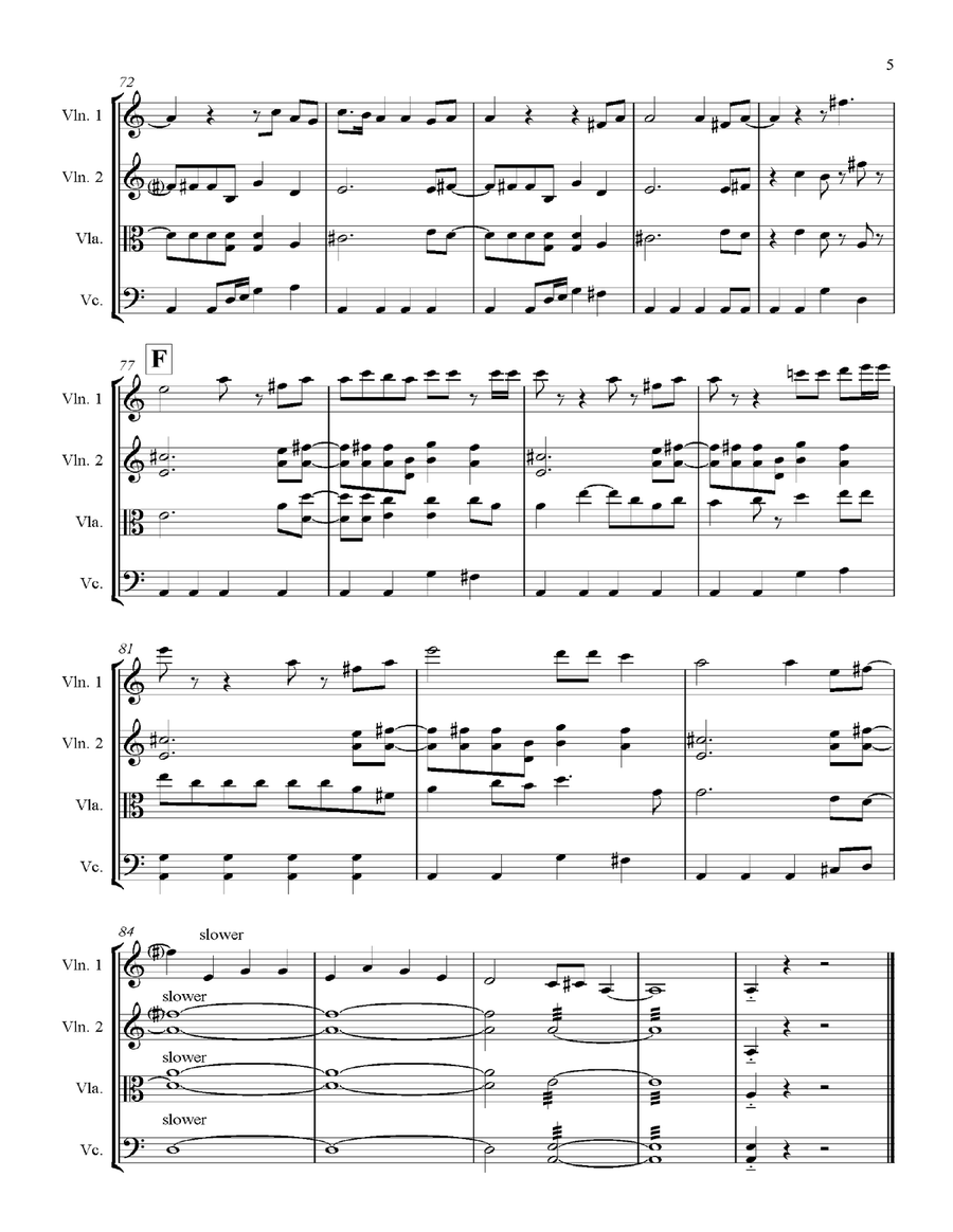 Highway To Hell Highway To Hell String Quartet scores gallery preview page 5