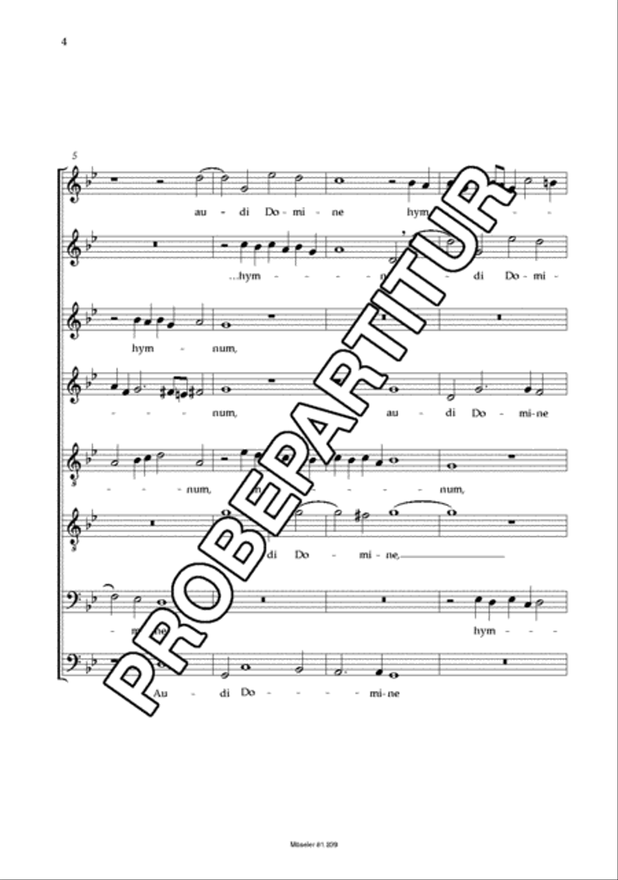 Audi, Domine, hymnum Audi, Domine, hymnum SSAATTBB scores gallery preview page 5