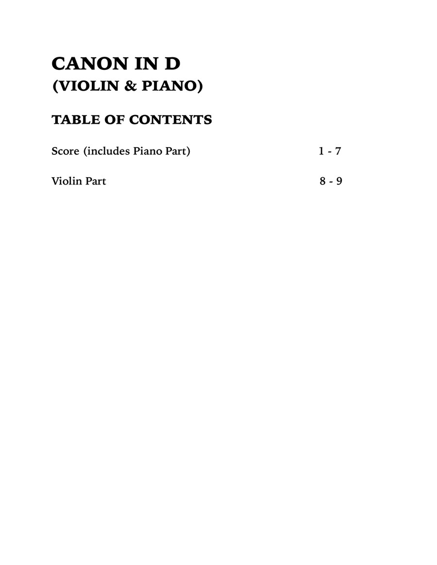 Canon in D (Violin and Piano) Violin Solo scores gallery preview page 4
