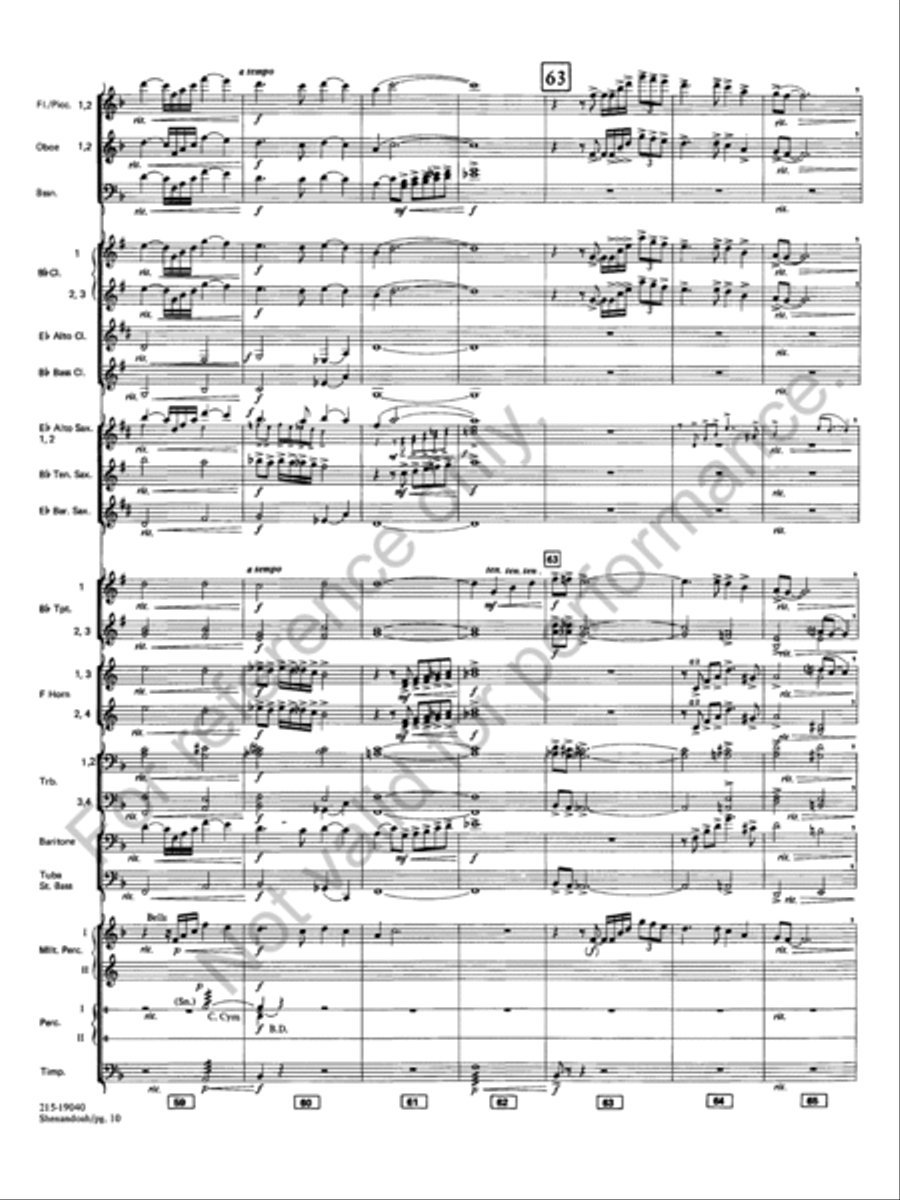 Shenandoah Shenandoah Concert Band scores gallery preview page 12