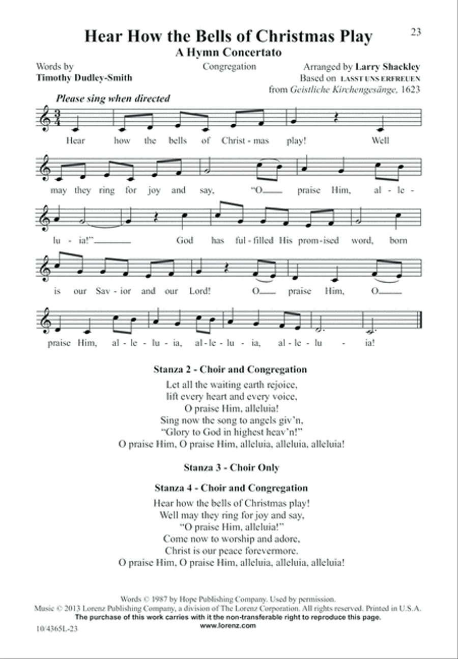 Hear How the Bells of Christmas Play 4-Part scores gallery preview page 23