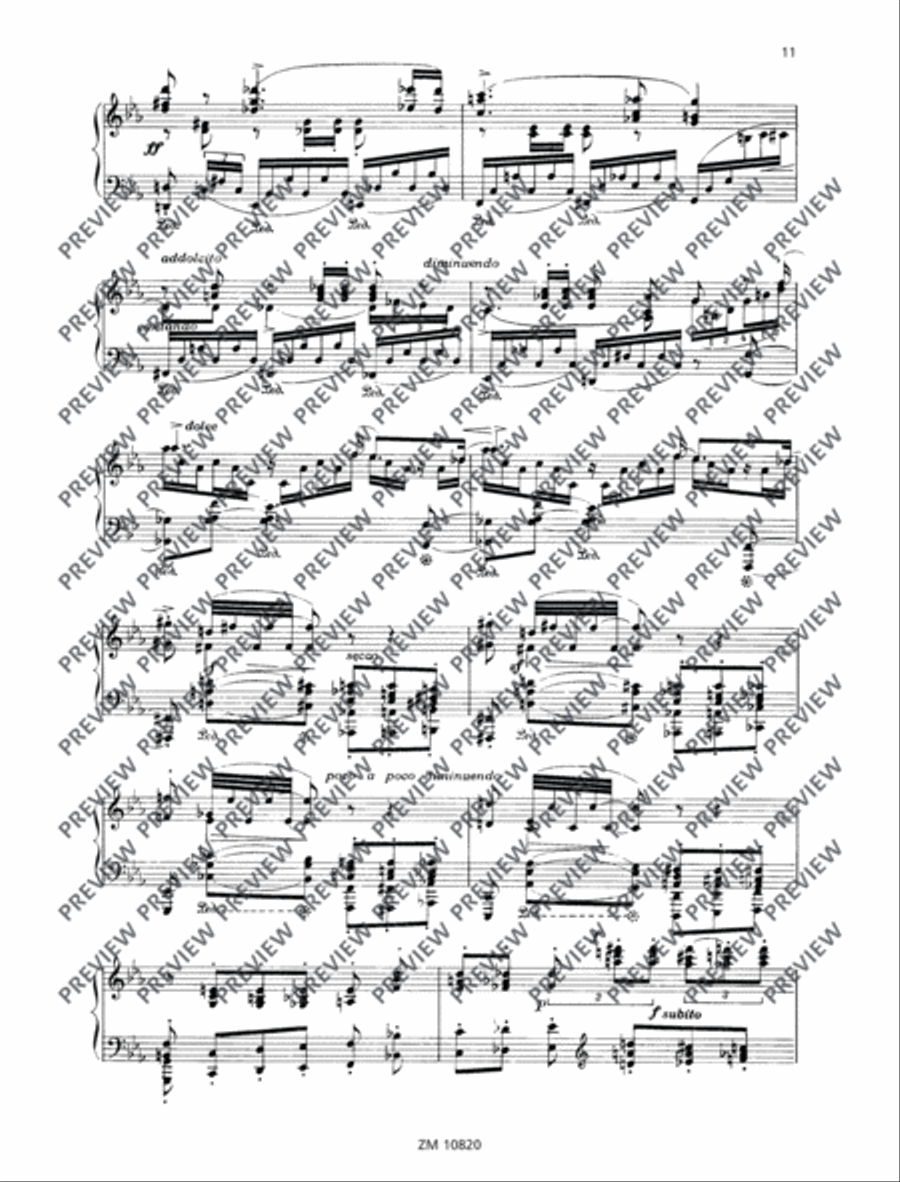 Sonata minacciosa Piano Solo scores gallery preview page 12