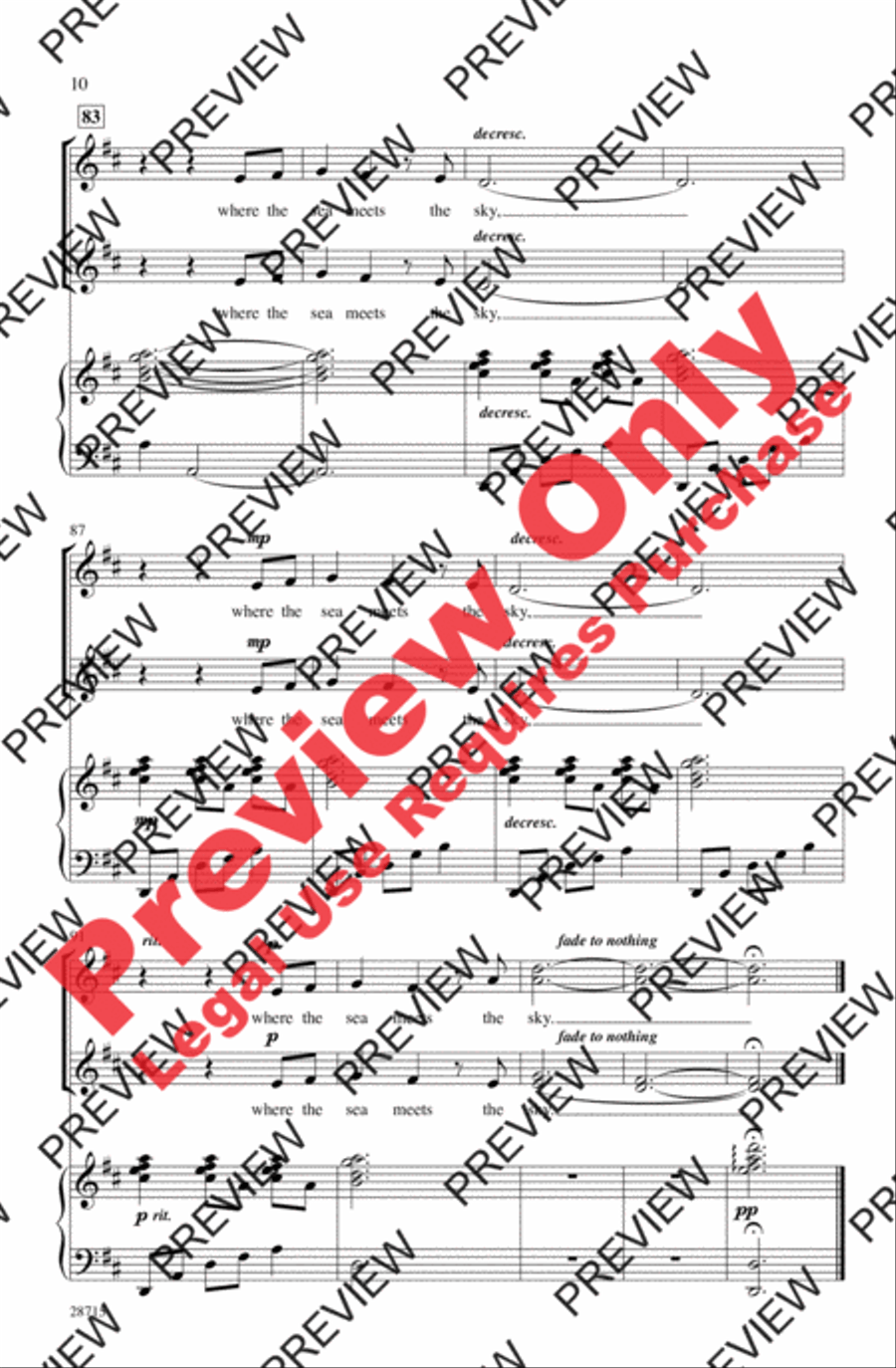 Where the Sea Meets the Sky Women's Choir scores gallery preview page 9