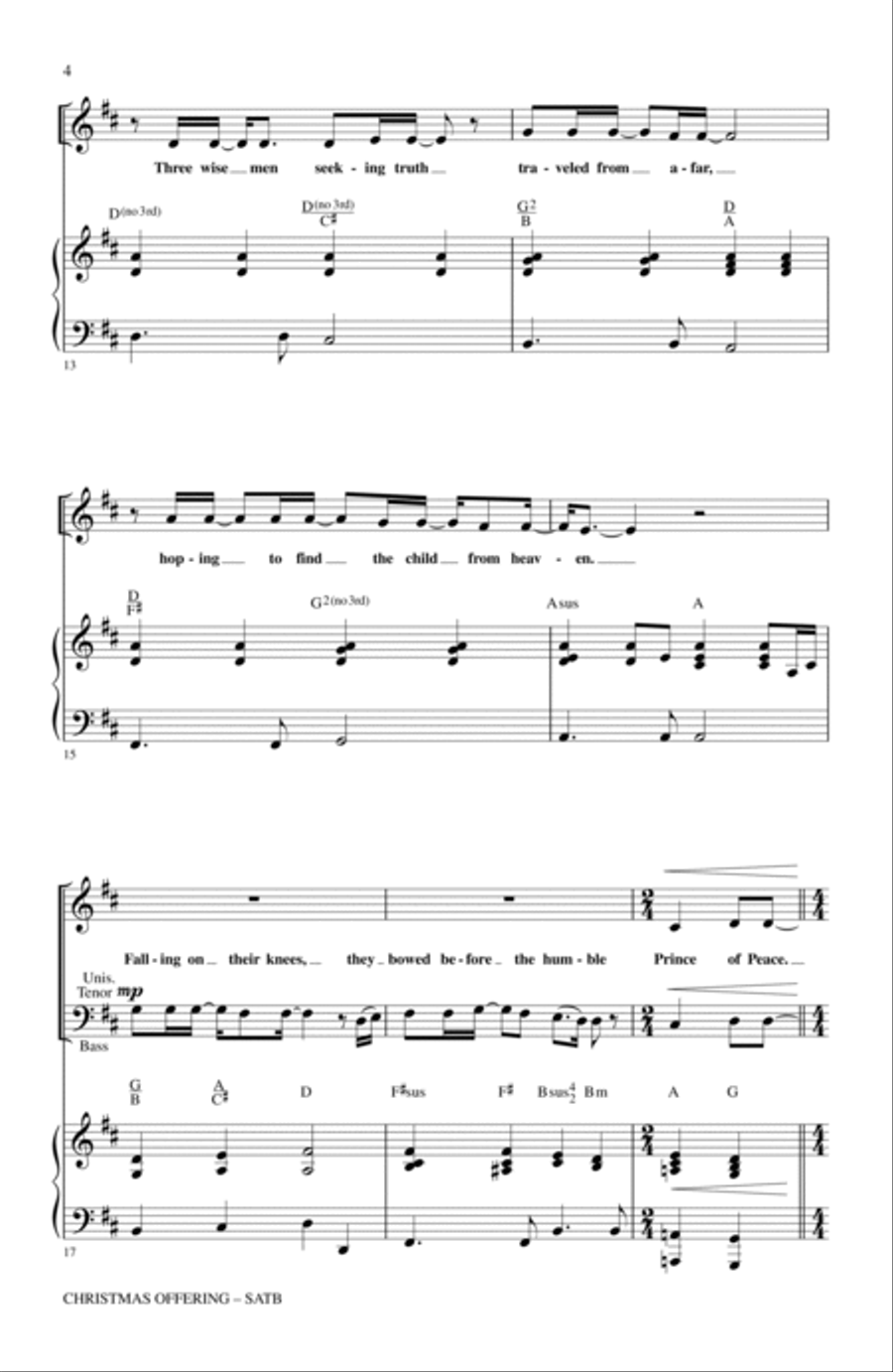 Christmas Offering Christmas Offering 4-Part scores gallery preview page 2