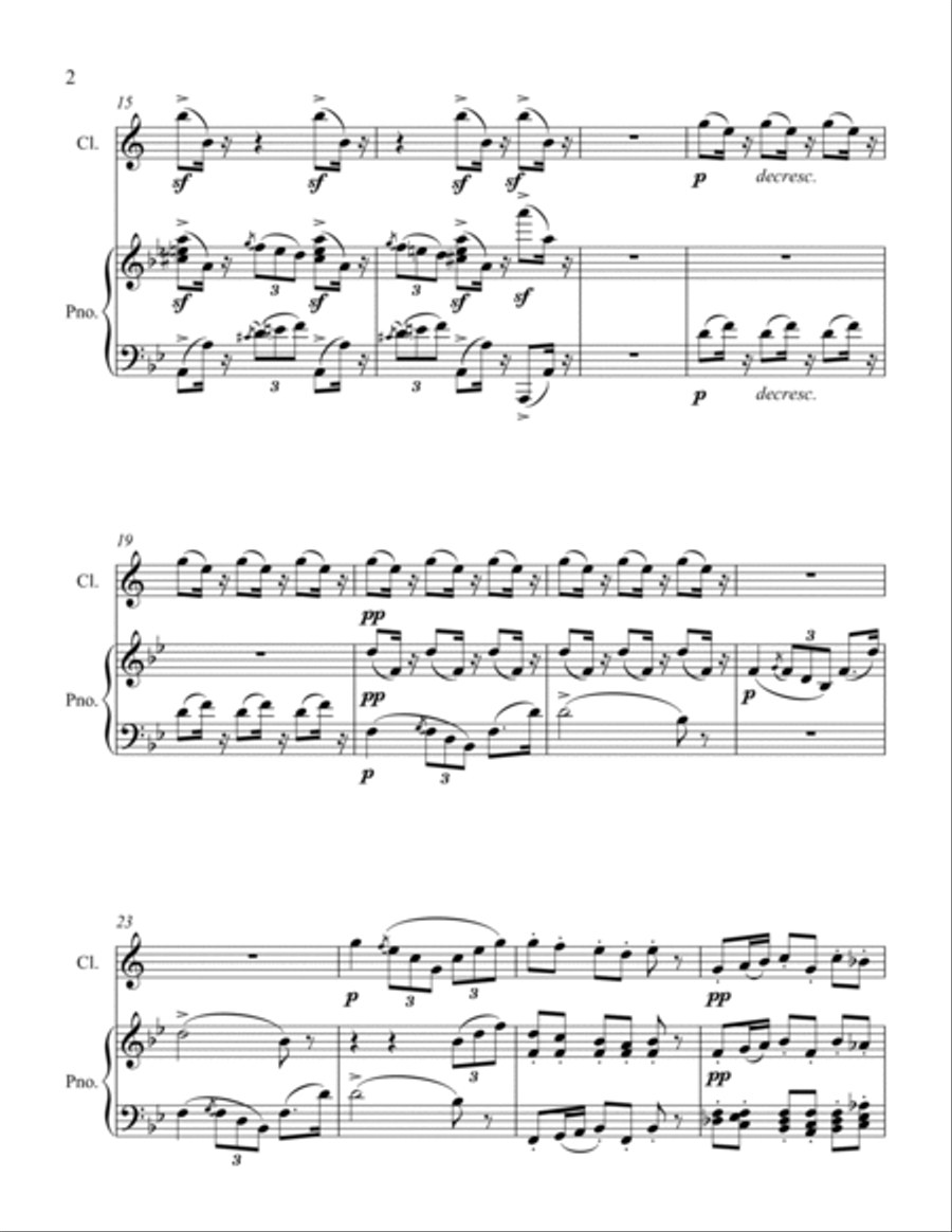 Moments Musicaux I Clarinet Solo scores gallery preview page 2