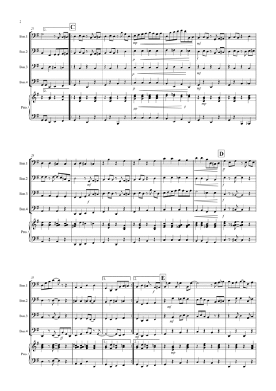 The Entertainer for Bassoon Quartet The Entertainer for Bassoon Quartet Bassoon Quartet scores gallery preview page 2